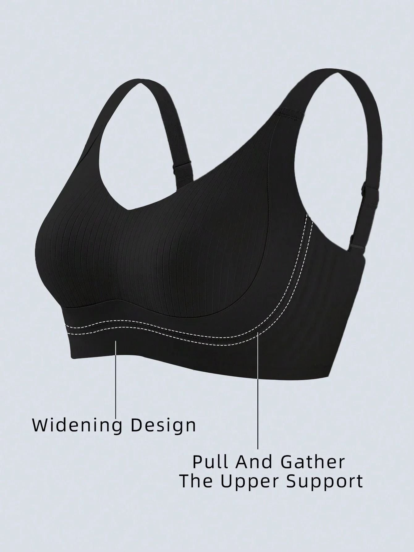 Seamless Push Up Wireless Bra With Removable Pads And Adjustable Band For Women M To 4XL 4