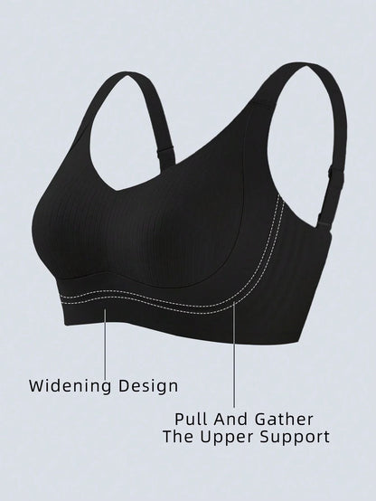 Seamless Push Up Wireless Bra With Removable Pads And Adjustable Band For Women M To 4XL 4