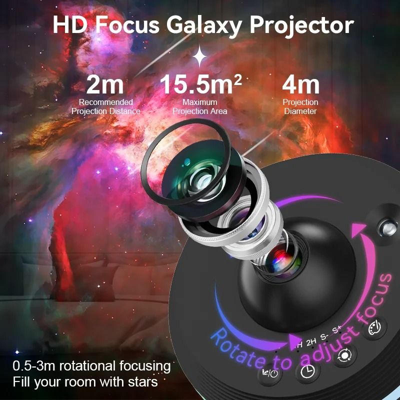 13 In 1 Galaxy Projector With Ultra Clear Planetarium Effects And Rotating Space Light Display 2