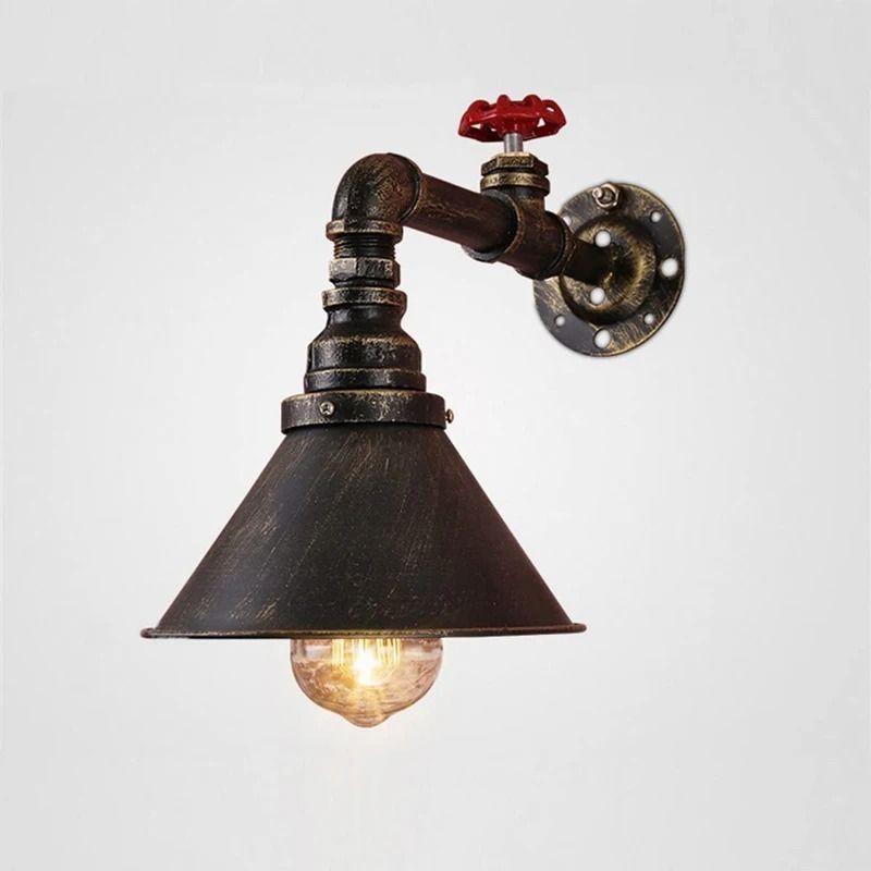 Industrial Water Pipe Wall Lamp for Loft Aisle Bar or Cafe Home Decor