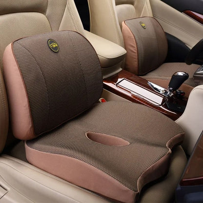 Orthopedic Memory Foam Seat Cushion Set For Car Office And Lumbar Back Support 1