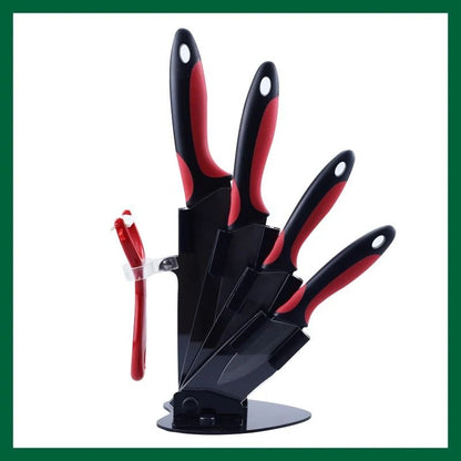 Ceramic Kitchen Knife Set With 3 4 5 6 Inch Blades Peeler And Holder For Slicing And Food Prep 13