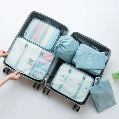 7 Piece Travel Bag Organizer Set For Clothes Shoes And Suitcase Packing 1