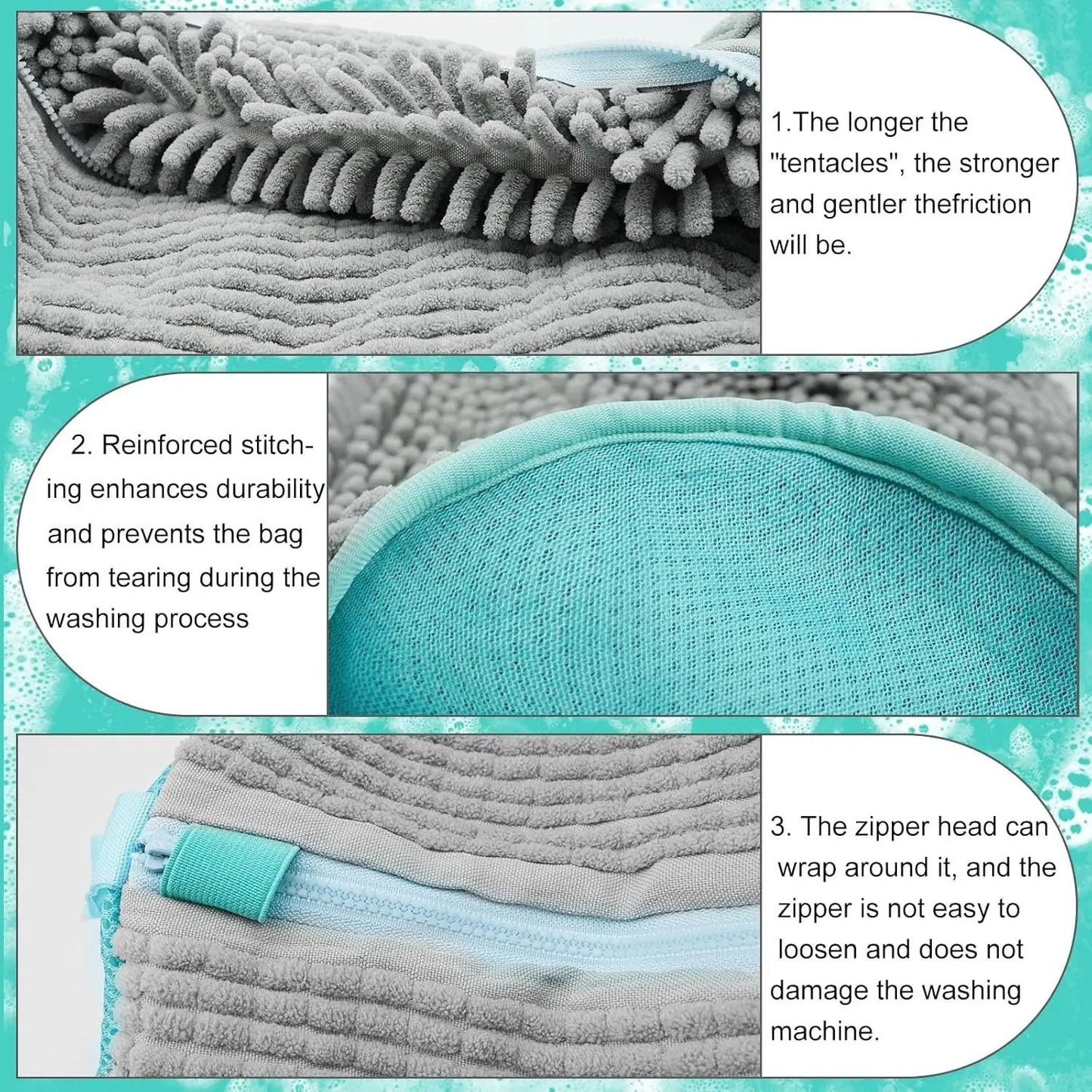 Cotton Shoe Washing Bag With Fluffy Fiber Lining For Laundry Protection And Dirt Removal 4