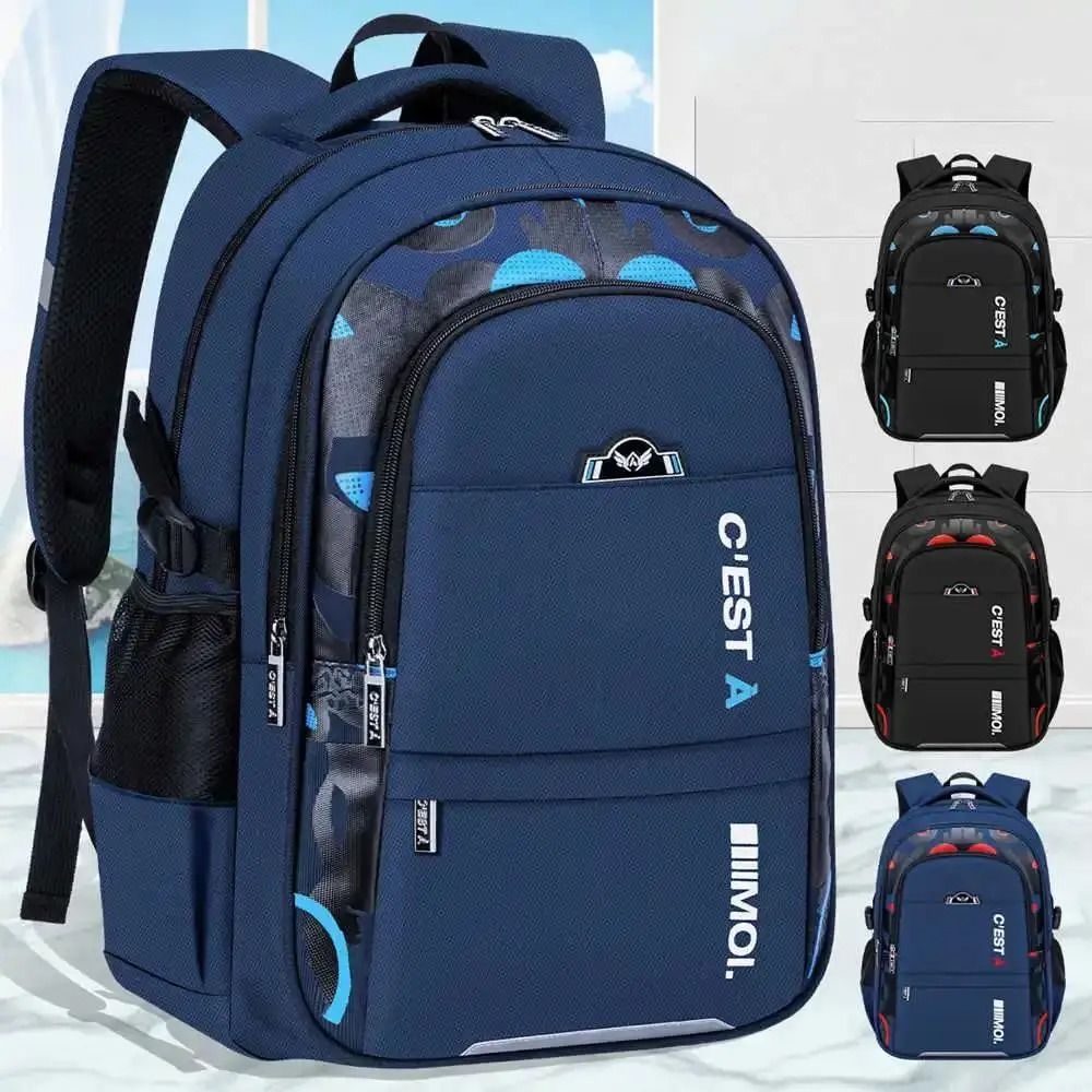 Waterproof School Backpack for Boys with Multiple Compartments for Primary and Middle School Use