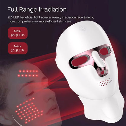 7Color LED Face  Neck Mask  Skin Rejuvenation AntiAging  Whitening Beauty Treatment 4