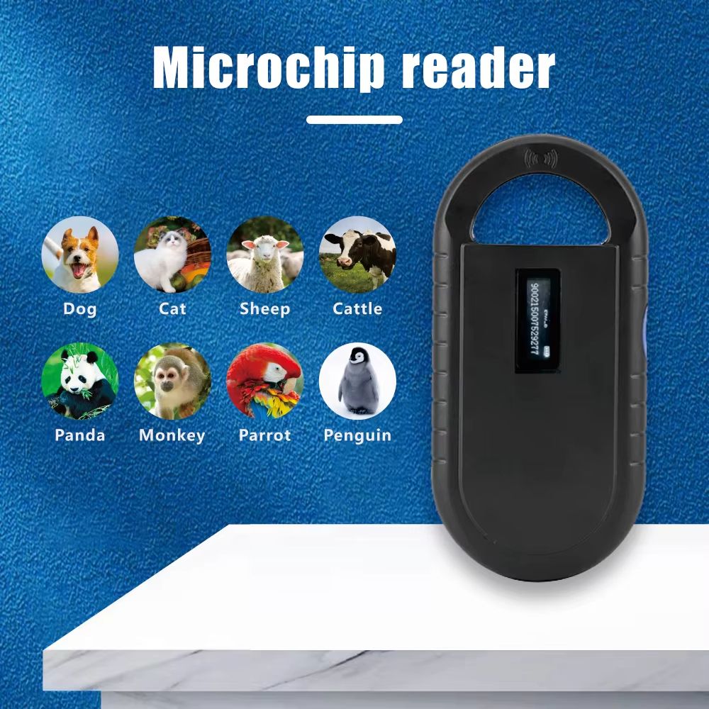 Handheld Pet Microchip Scanner  1342kHz FDXB Animal ID Reader With USB Rechargeable Interface 1
