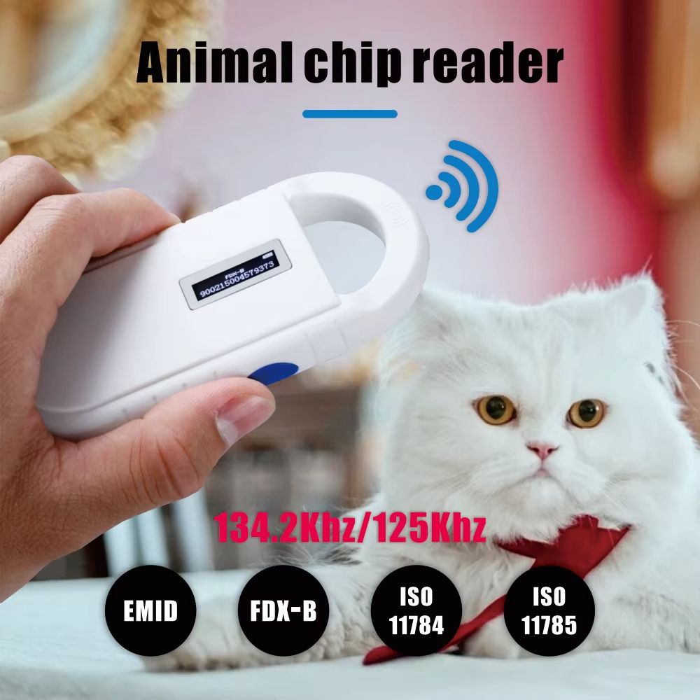 Handheld Pet Microchip Scanner  1342kHz FDXB Animal ID Reader With USB Rechargeable Interface 2