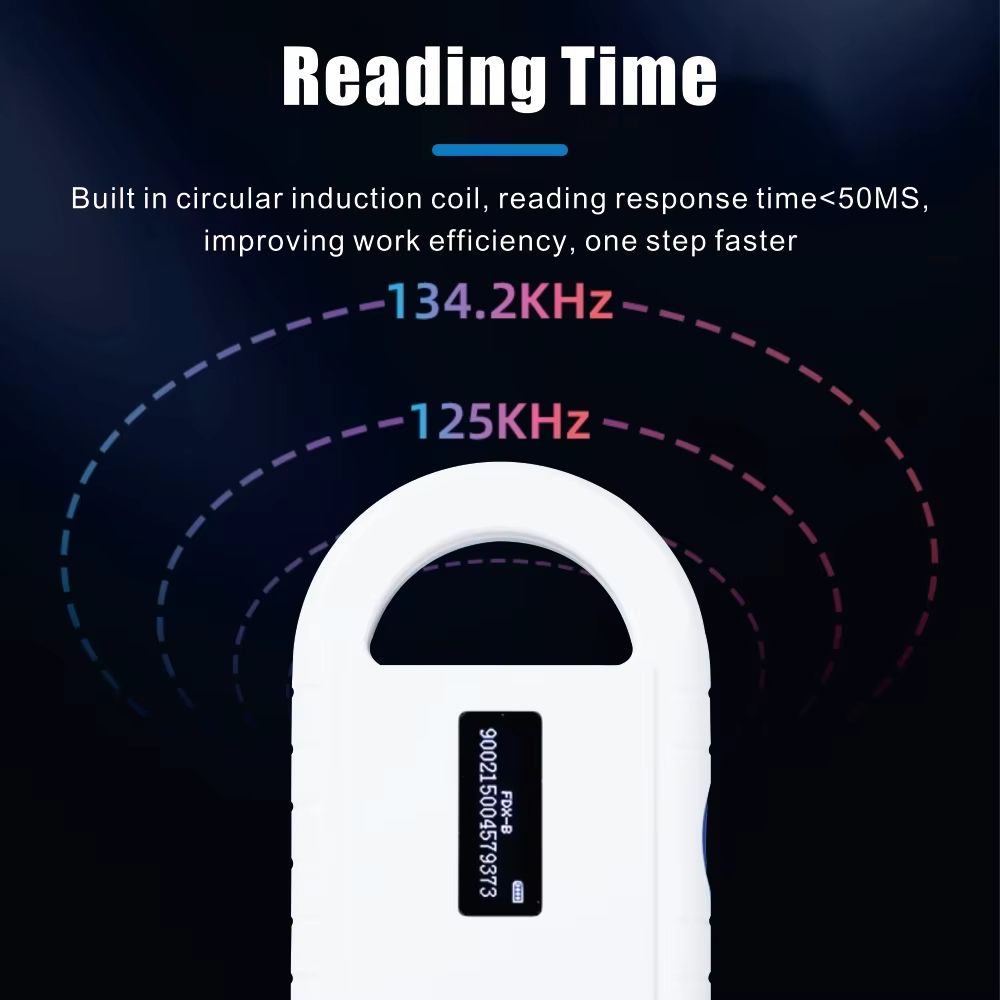 Handheld Pet Microchip Scanner  1342kHz FDXB Animal ID Reader With USB Rechargeable Interface 4