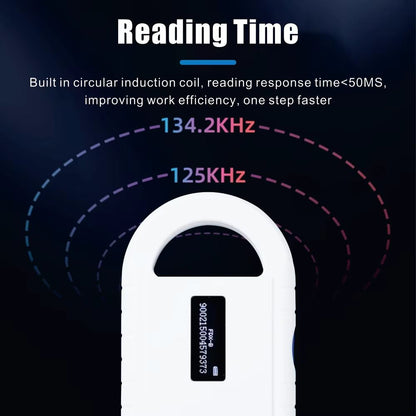 Handheld Pet Microchip Scanner  1342kHz FDXB Animal ID Reader With USB Rechargeable Interface 4