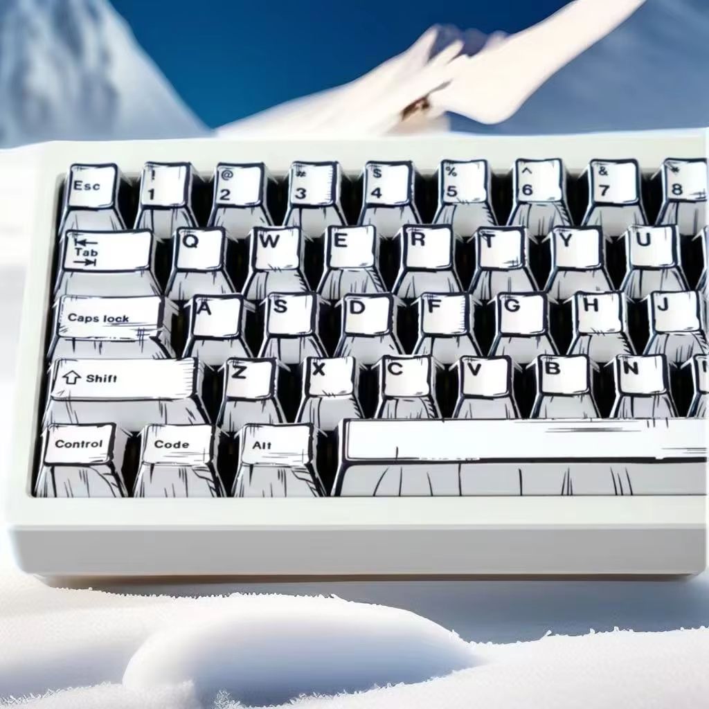 151-Key Manga Style Keycap Set – PBT Cherry Profile Keycaps for Mechanical Gaming Keyboards