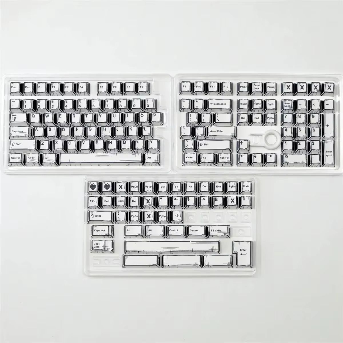 151Key Manga Style Keycap Set  PBT Cherry Profile Keycaps For Mechanical Gaming Keyboards 4