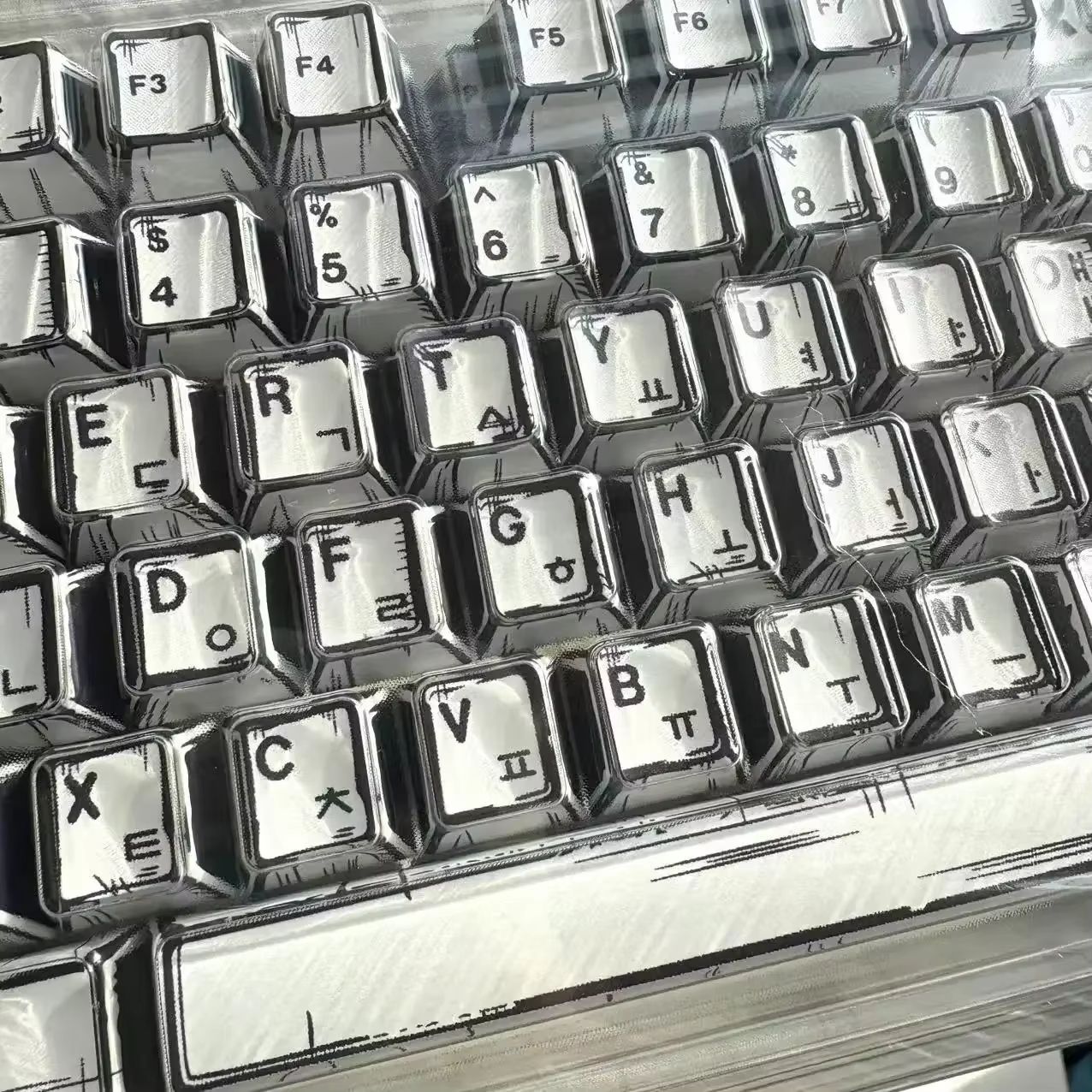 151Key Manga Style Keycap Set  PBT Cherry Profile Keycaps For Mechanical Gaming Keyboards 13