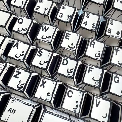 151Key Manga Style Keycap Set  PBT Cherry Profile Keycaps For Mechanical Gaming Keyboards 15