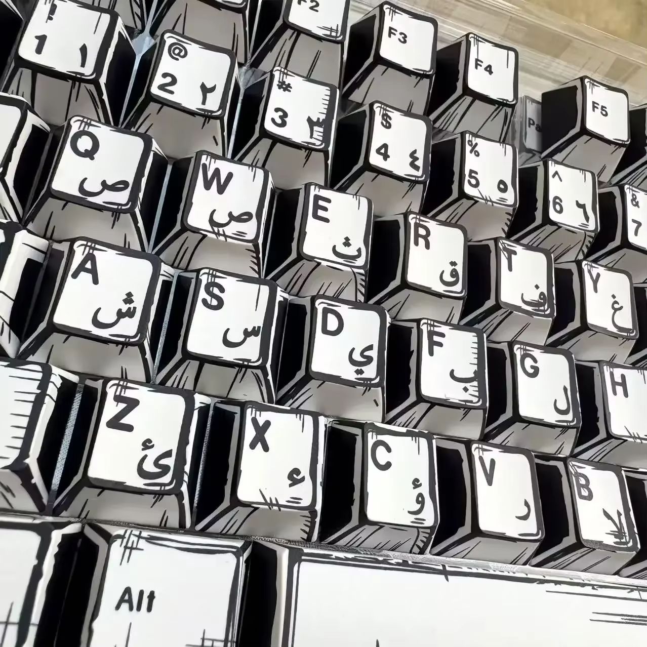 151Key Manga Style Keycap Set  PBT Cherry Profile Keycaps For Mechanical Gaming Keyboards 17