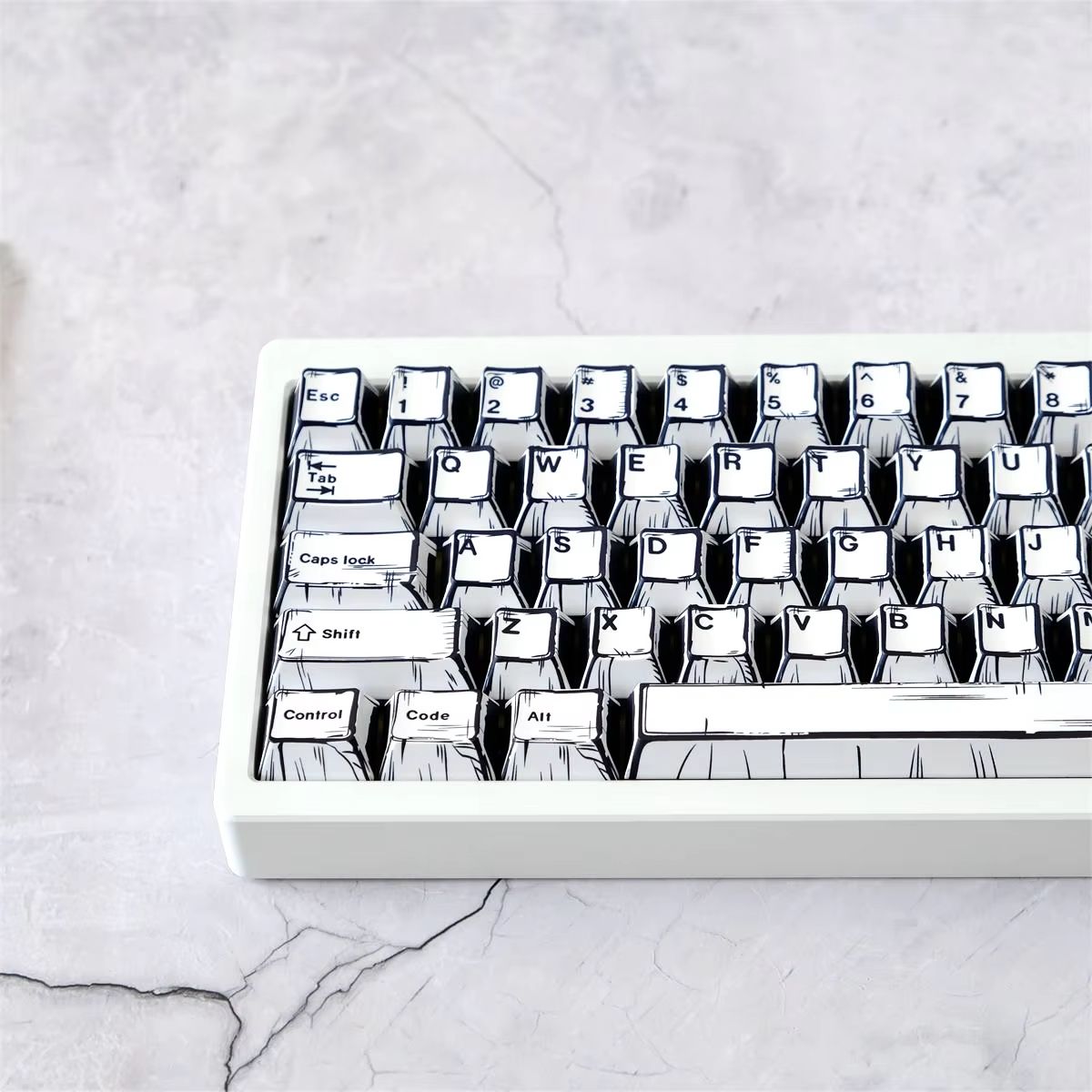 151Key Manga Style Keycap Set  PBT Cherry Profile Keycaps For Mechanical Gaming Keyboards 7