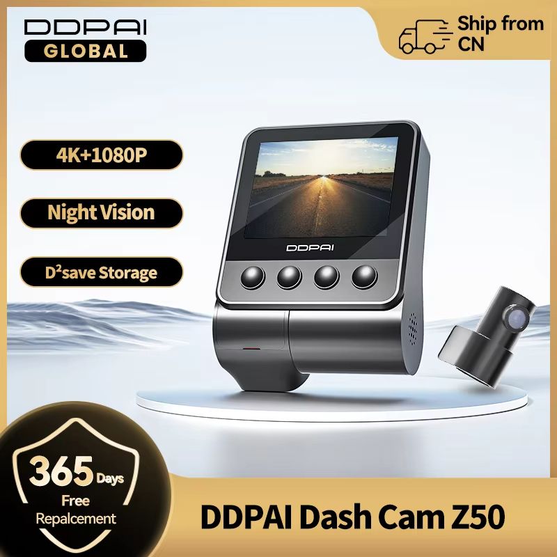 DDPAI Z50 4K Dual Dash Cam – Front and Rear Car Camera with WiFi, GPS & Night Vision