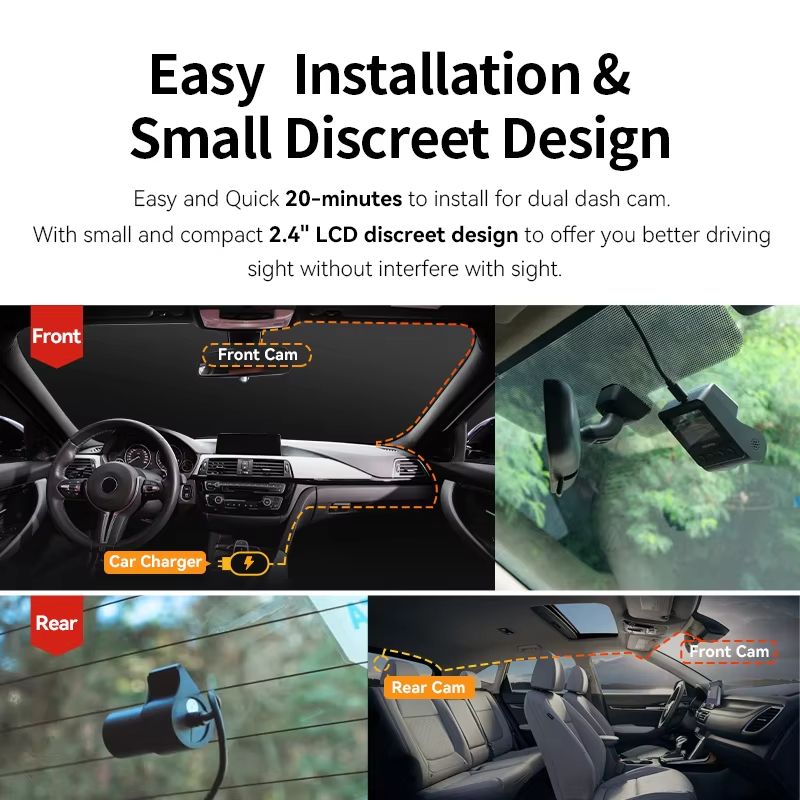 DDPAI Z50 4K Dual Dash Cam  Front And Rear Car Camera With WiFi GPS  Night Vision 5