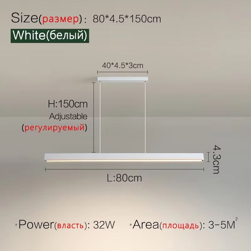 Nordic Modern LED Chandelier  Minimalist Dining Table  Kitchen Pendant Light For Home Or Office 13
