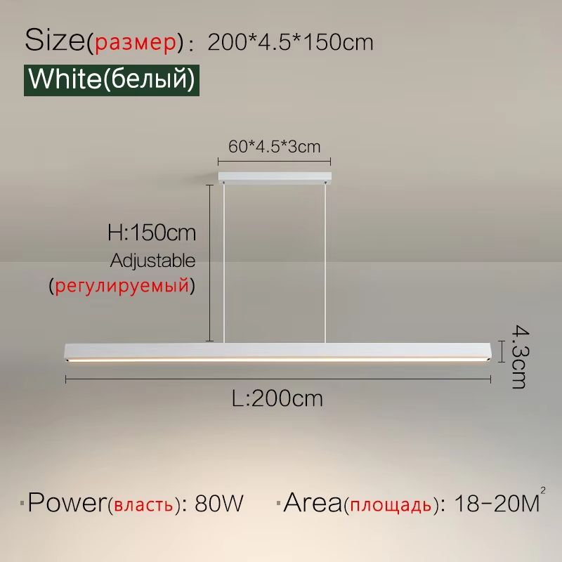 Nordic Modern LED Chandelier  Minimalist Dining Table  Kitchen Pendant Light For Home Or Office 17