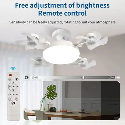 Smart Drone Fan Light Ceiling Lamp With Remote Control  2 In 1 Decorative LED And Quiet Fan 1