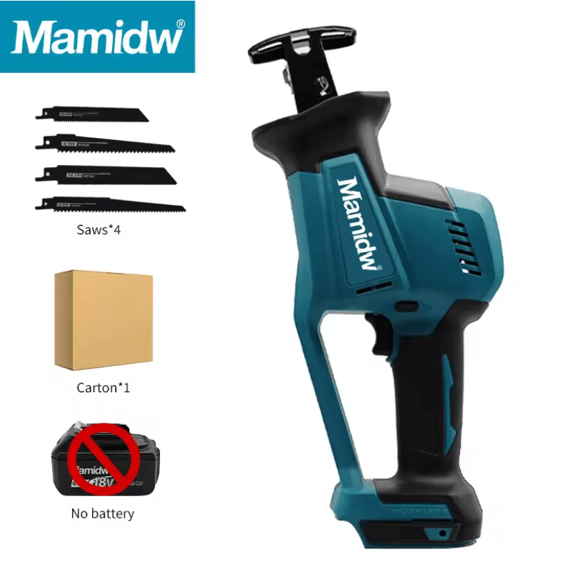 Cordless Brushless Reciprocating Saw For Wood And Metal Cutting Compatible With Makita 18V Battery 3
