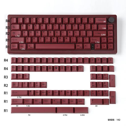 GMK Minimalist Red 140Key Keycap Set  Cherry Profile Japanese PBT DyeSub Keycaps For MX Mechanical  9