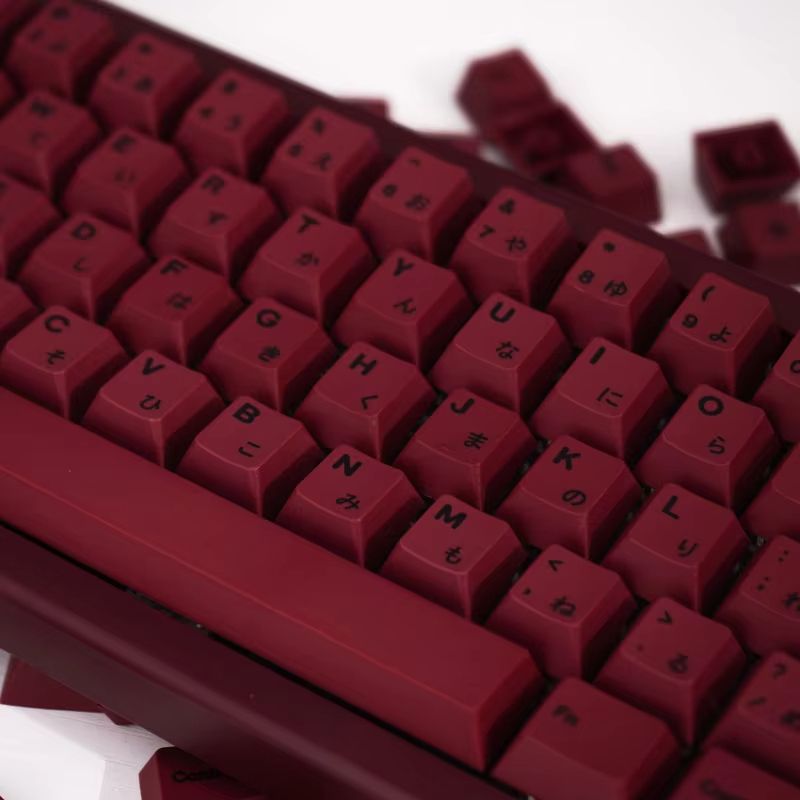 GMK Minimalist Red 140Key Keycap Set  Cherry Profile Japanese PBT DyeSub Keycaps For MX Mechanical  1