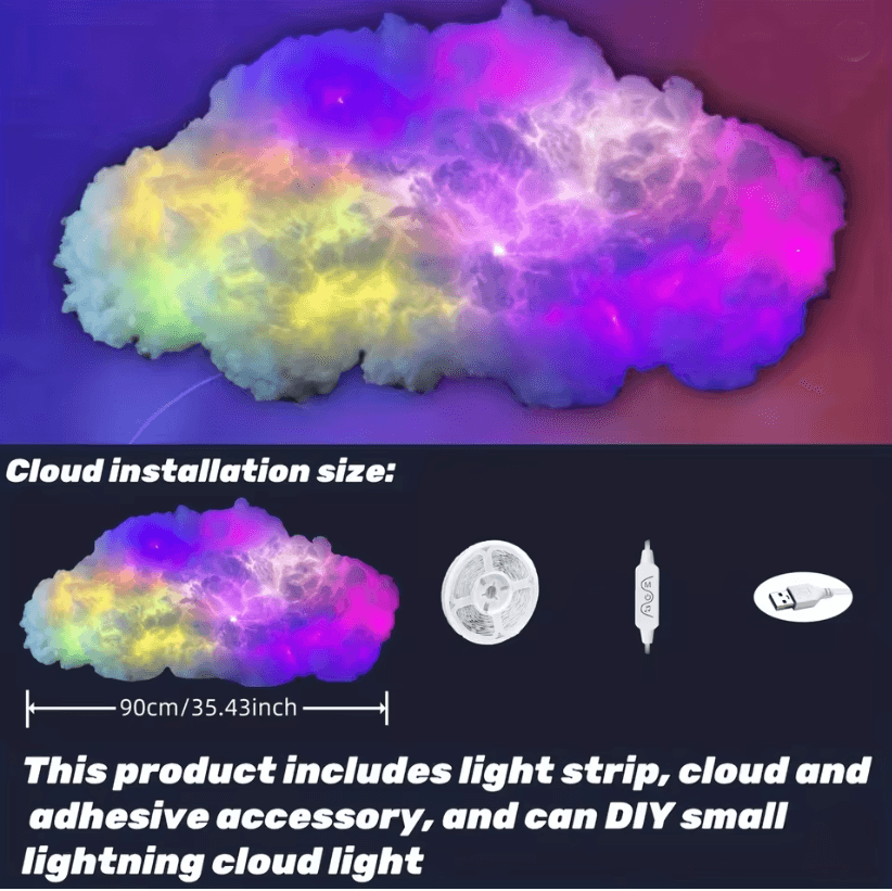 Smart Cloud Night Lamp With Music Sync For Bedroom And Gaming Decor 1