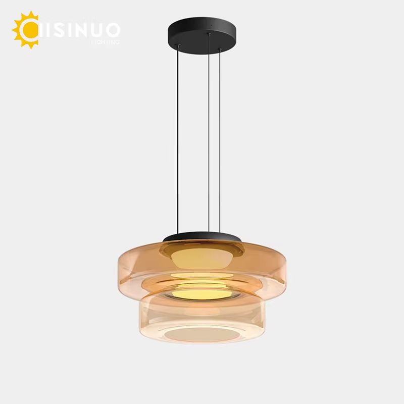 Luxury LED Glass Pendant Light  Adjustable Hanging Chandelier For Kitchen Island Living Room Bedroo 3