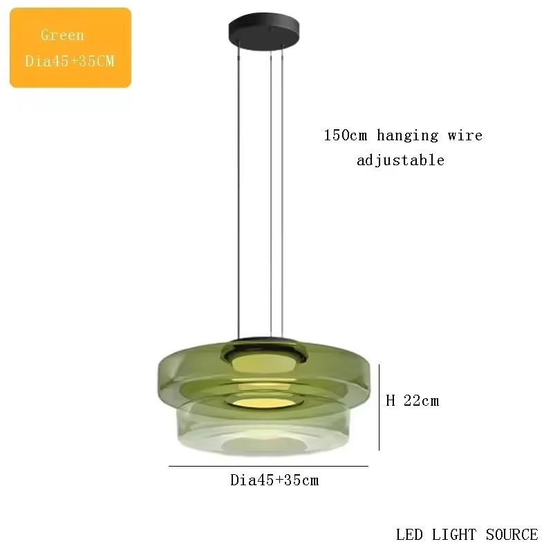 Luxury LED Glass Pendant Light  Adjustable Hanging Chandelier For Kitchen Island Living Room Bedroo 12