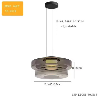 Luxury LED Glass Pendant Light  Adjustable Hanging Chandelier For Kitchen Island Living Room Bedroo 13