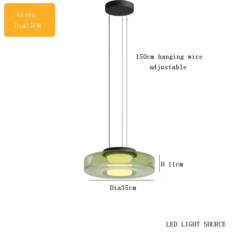 Luxury LED Glass Pendant Light  Adjustable Hanging Chandelier For Kitchen Island Living Room Bedroo 19