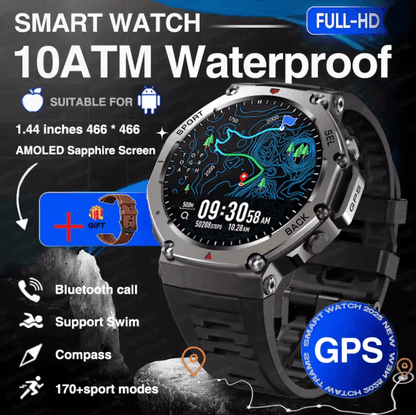 Military Grade Smart Watch With Bluetooth Calling GPS And 10ATM Waterproof Protection 5