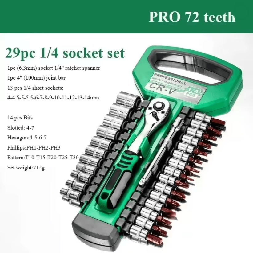 Heavy Duty Socket Wrench Set For Auto And Home Repair With Ratchet Drive And Spanner Tools 4
