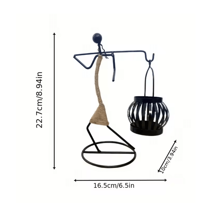 Nordic Abstract Metal Candle Holder Sculpture For Modern Home Decor 1