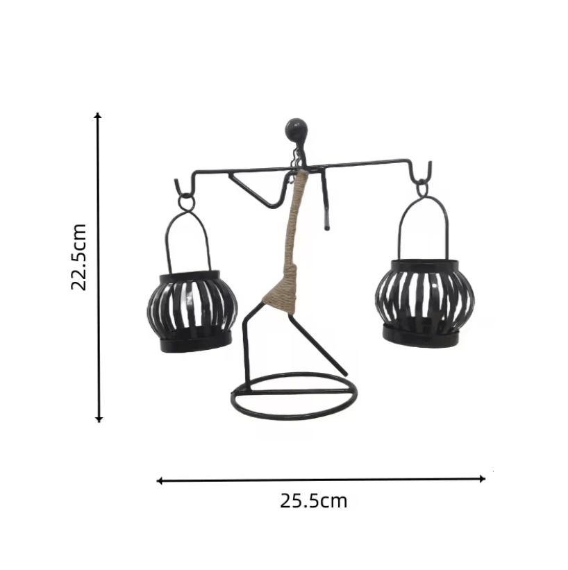 Nordic Abstract Metal Candle Holder Sculpture For Modern Home Decor 5