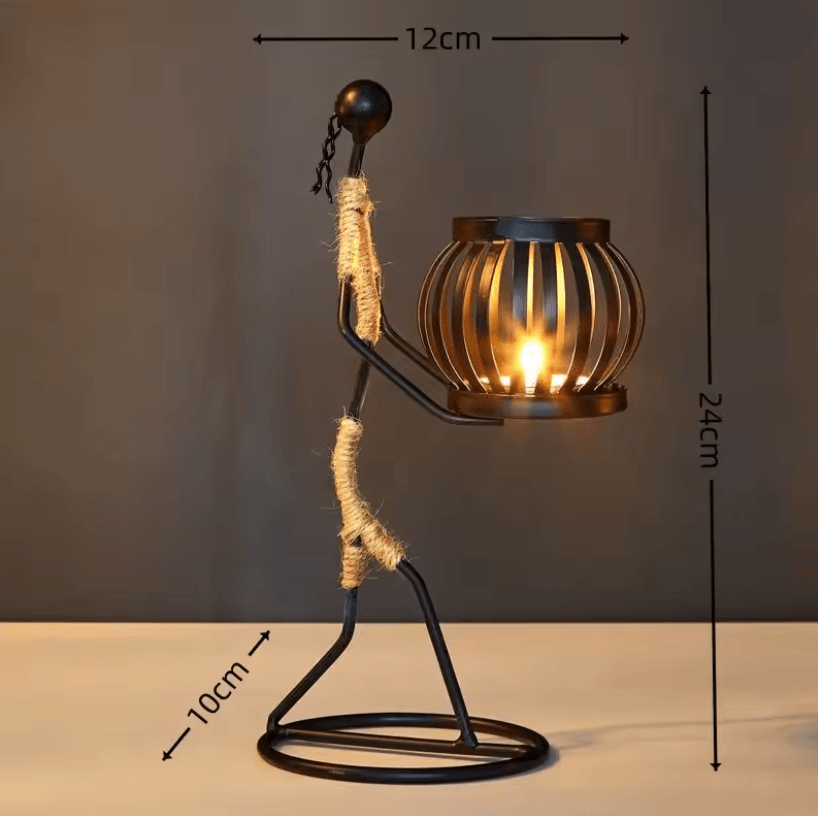 Nordic Abstract Metal Candle Holder Sculpture For Modern Home Decor 8