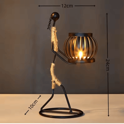 Nordic Abstract Metal Candle Holder Sculpture For Modern Home Decor 8