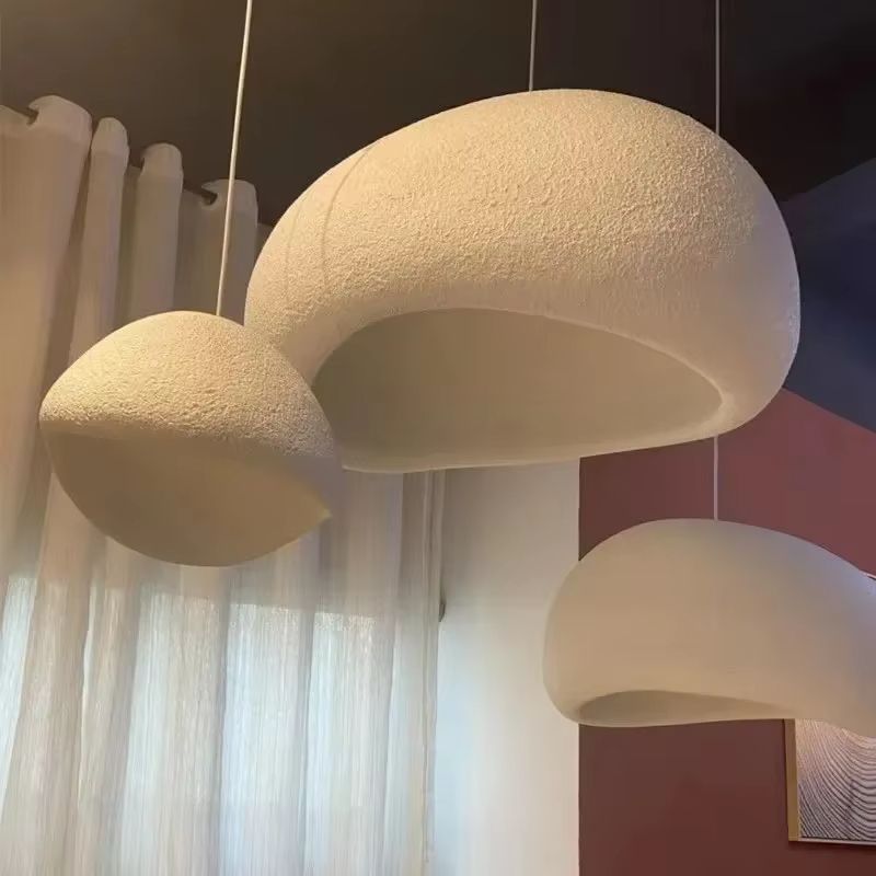 Nordic Wabi-Sabi Pendant Light – Minimalist E27 LED Hanging Lamp for Dining Room, Bedroom & Loft Interiors