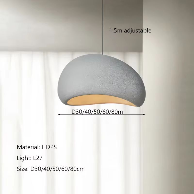 Nordic WabiSabi Pendant Light  Minimalist E27 LED Hanging Lamp For Dining Room Bedroom  Loft Interi 9