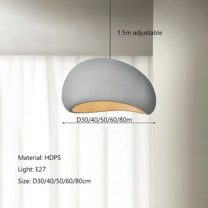 Nordic WabiSabi Pendant Light  Minimalist E27 LED Hanging Lamp For Dining Room Bedroom  Loft Interi 9