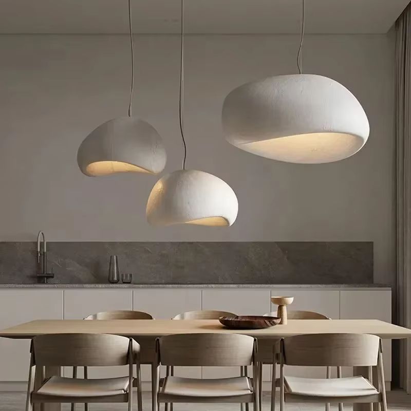 Nordic WabiSabi Pendant Light  Minimalist E27 LED Hanging Lamp For Dining Room Bedroom  Loft Interi 1