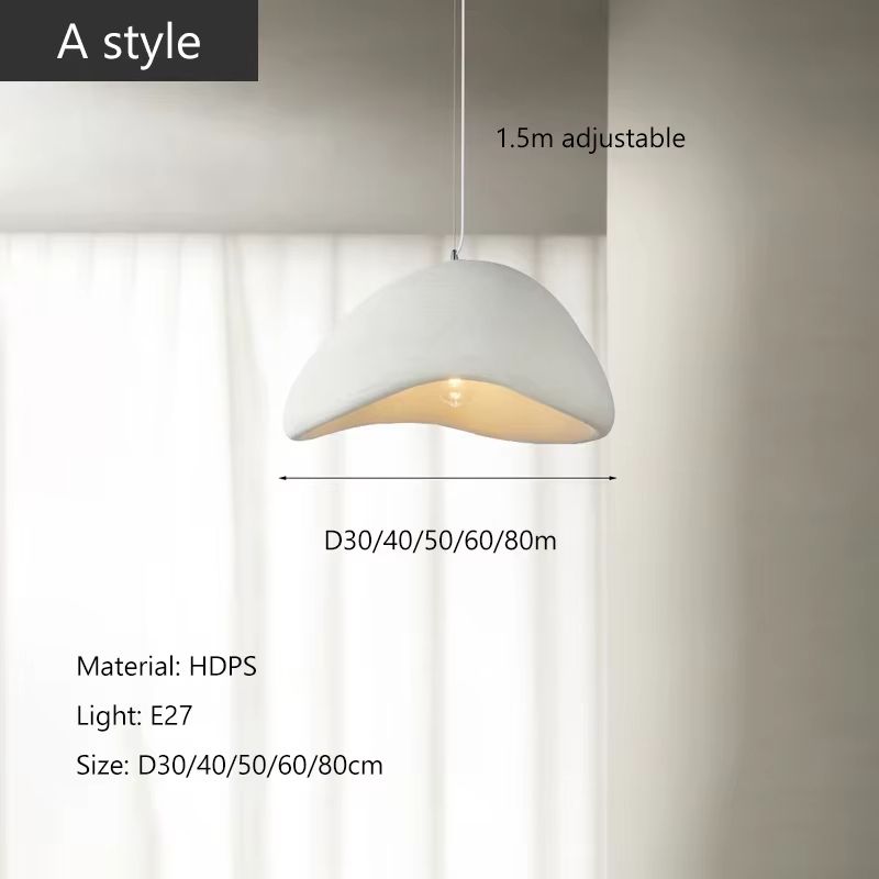 Nordic WabiSabi Pendant Light  Minimalist E27 LED Hanging Lamp For Dining Room Bedroom  Loft Interi 7
