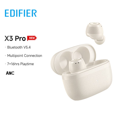 Edifier X3 Pro True Wireless Earbuds, Bluetooth V5.4, Noise Cancelling, Multipoint Connection, Lightweight, IP54 Rated