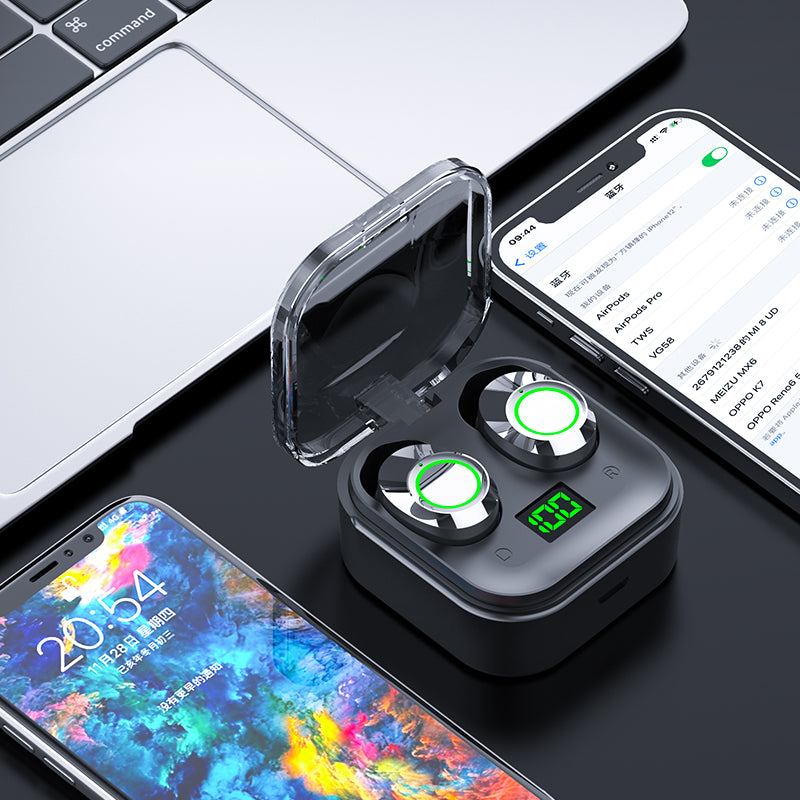 YDmini Wireless Earphones, TWS Gamer Headset, Sport Headphone HIFI, Noise Cancelling Earbuds with Touch Control