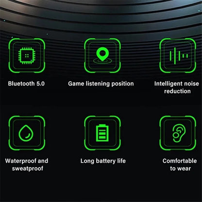 Wireless Bluetooth 5.0 Earphones, TWS Stereo Headset, Sport Earbuds Microphone with Charging Case for Smartphones IOS