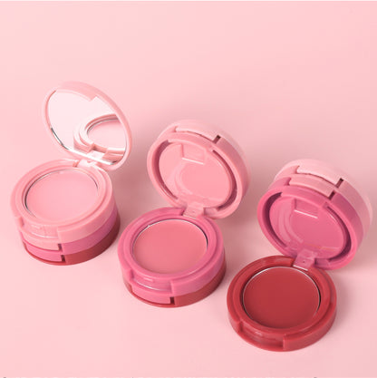 Threecolor Matte Blush Tray Folding 3n1 Eye Shadow Multicolor Lip Mud Palette Naturally Easy Velvet 4