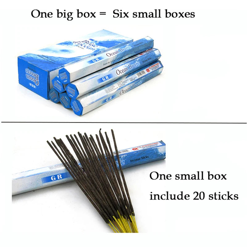 20 Sticks Indian Incense, White Sage, Lavender, Sea Breeze & Love for Meditation, Yoga, Purifying Air & Aromatherapy