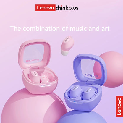 Lenovo TWS Bluetooth Earphones, Mini Wireless In Ear Headphones, Music Game Noise Cancelling Earbuds